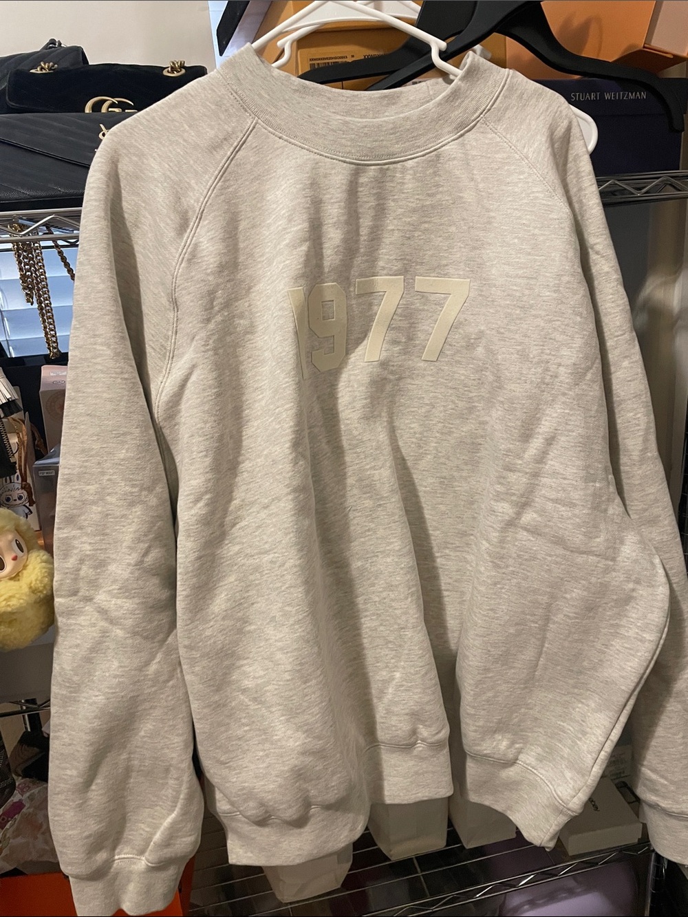 Essentials 1977 Graphic Crewneck Sweatshirt - Light Heather Gray